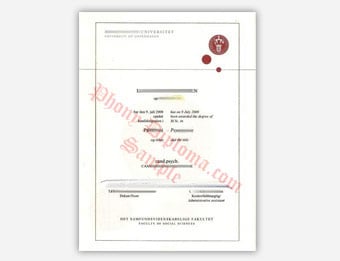 University of Copenhagen - Fake Diploma Sample from Netherlands